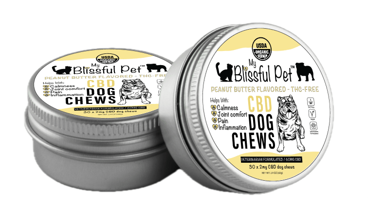 CBD Dog Chews - THC Free CBD (2mg) + Colostrum - My Blissful Pet